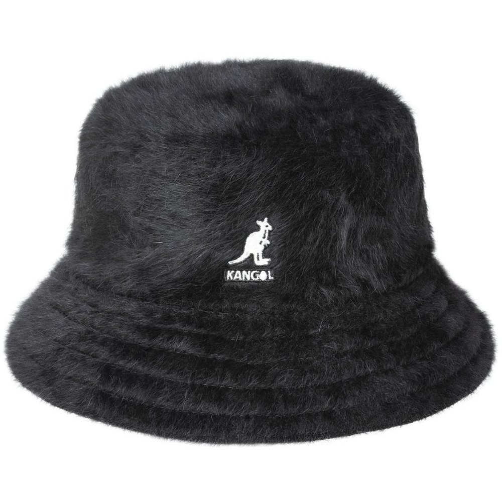 Kangol Black Faux Fur Bucket Hat